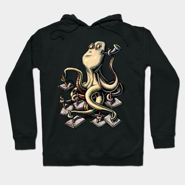 Multitasking Octopus Hoodie by Lisa Haney